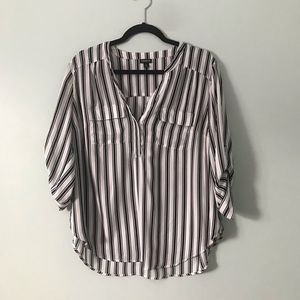 Torrid Harper top black and white stripe size 0